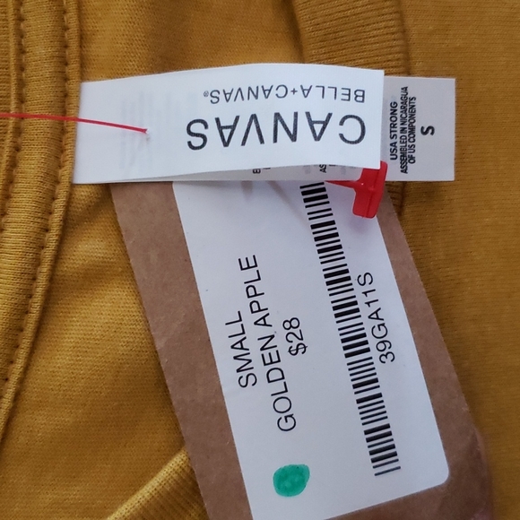 BELLA CANVAS Teacher Tee Mustard sz S - Picture 3 of 3